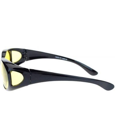 Driving Polarized Sunglasses Protection Anti glare - Black - CF193ERS8EW $9.49 Goggle