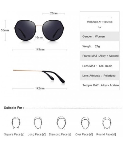 DESIGN Women Fashion Trending Sunglasses Ladies Luxury Polarized Sun C01 Black - C06 Green - CY18XE0KICS $13.80 Oversized