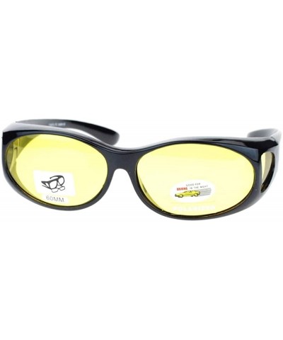 Driving Polarized Sunglasses Protection Anti glare - Black - CF193ERS8EW $9.49 Goggle