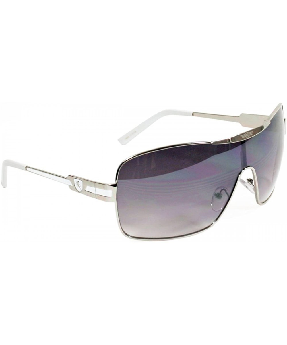 Designer Celebrity Inspired Sunglasses 3728 - White - CK11ETW4157 $10.81 Shield