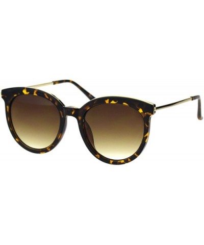 Womens Fashion Sunglasses Round Butterfly Double Frame UV 400 - Tortoise Gold (Brown) - C718UK0TY4C $6.90 Round