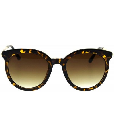 Womens Fashion Sunglasses Round Butterfly Double Frame UV 400 - Tortoise Gold (Brown) - C718UK0TY4C $6.90 Round