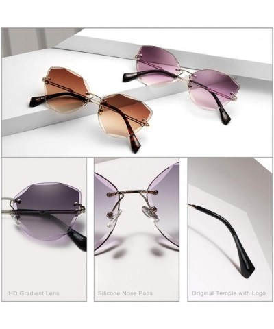 DESIGN Fashion Sun Glasses RimlWomen Sunglasses Vintage Alloy Frame Classic Shades Oculo - Yellow Gradient - C6197A2SH8A $18....