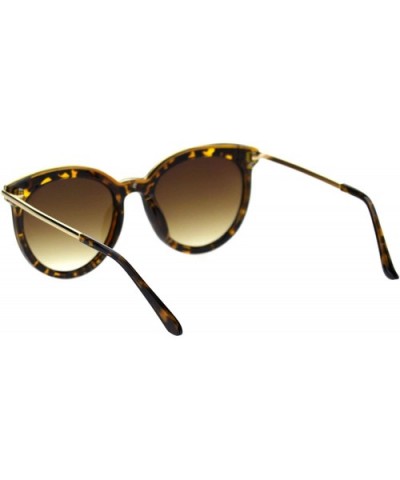 Womens Fashion Sunglasses Round Butterfly Double Frame UV 400 - Tortoise Gold (Brown) - C718UK0TY4C $6.90 Round