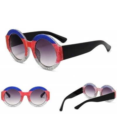 New Designer Round Sunglasses for Women Retro Modern Shiny Shades - 6 - CA18ECTNL6H $14.02 Round