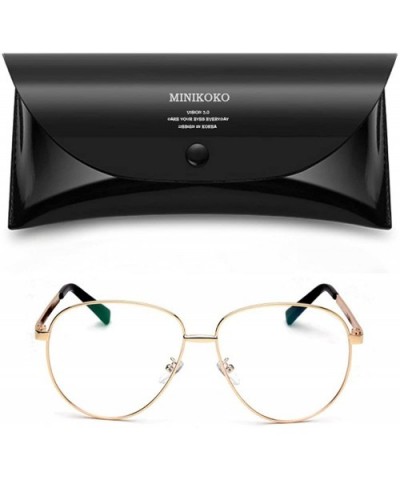 The new metal sunglasses unisex metal framework uv400 fashion sunglasses - Golden Frame/Transparent - CM12NENO761 $11.01 Oval