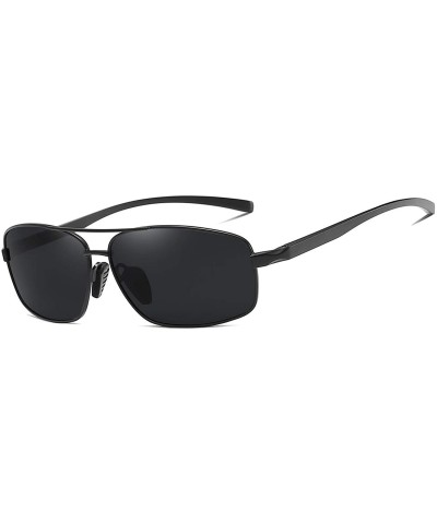 Polarized Aviator Sunglasses for Men Retro Mens Classic sunglasses Womens - Black Grey - CX1929SCOHU $14.01 Aviator