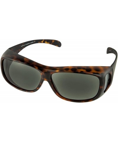 Sunglasses Wear Over Prescription Glasses-Large Slim - Polarized - Brown - CV11LPTTN5Z $9.90 Goggle