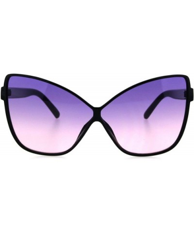 Womens Oceanic Gradient Lens Oversize Cat Eye Retro Sunglasses - Black Purple Pink - CN18H9RZ706 $6.22 Cat Eye