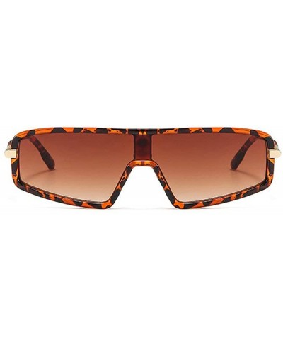 New Men's Personality Windproof Conjoined Piece Fashion Sunglasses Small Frame Women Outdoor Sunglasses - Leopard - CO19429LD...