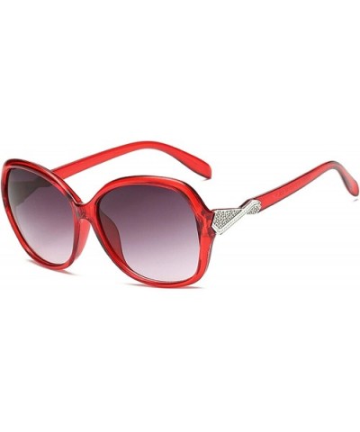 Retro Sunglasses for women Plate Resin UV400 Sunglasses - Wine Red Purple - CA18SAR6IDZ $11.95 Oversized