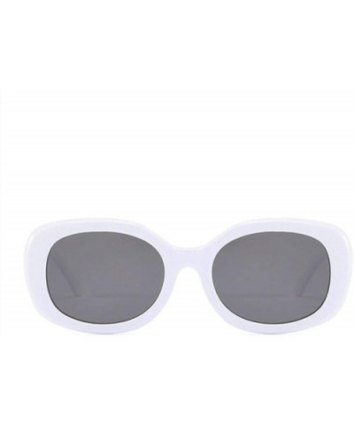 Vintage Rectangle Sunglasses Women Brand Designer Oversized BAOWEN As Picture - White - CI18YZTZ30N $4.33 Oversized