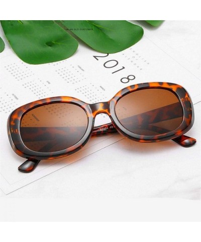 Vintage Rectangle Sunglasses Women Brand Designer Oversized BAOWEN As Picture - White - CI18YZTZ30N $4.33 Oversized