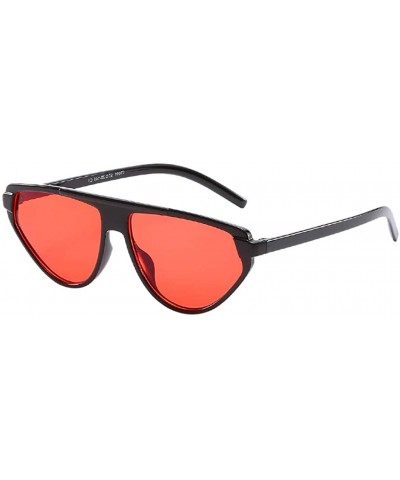 Unisex Vintage Eye Sunglasses Plastic Sunglasses Retro Eyewear Fashion Radiation Protection - Hot Pink - C218UK74W4S $4.41 Sport