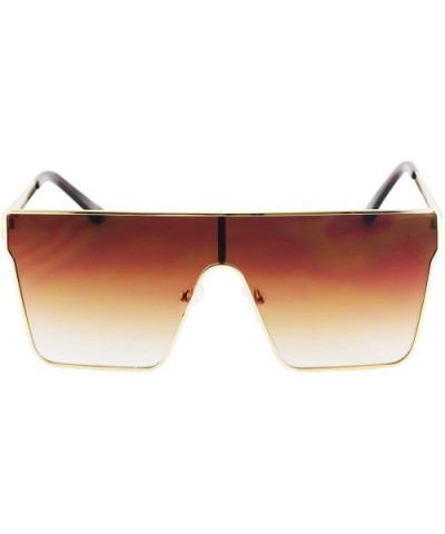 Vintage Oversized Sunglasses Gradient Protection - Brown - CO18X79CSCE $9.98 Oversized