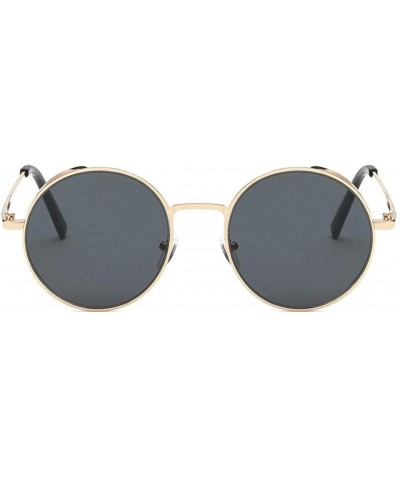 Sunglasses - Women Classic Round Semi-Rimless Polarized Unisex Glasses - B - CG189SI8OYX $6.33 Semi-rimless