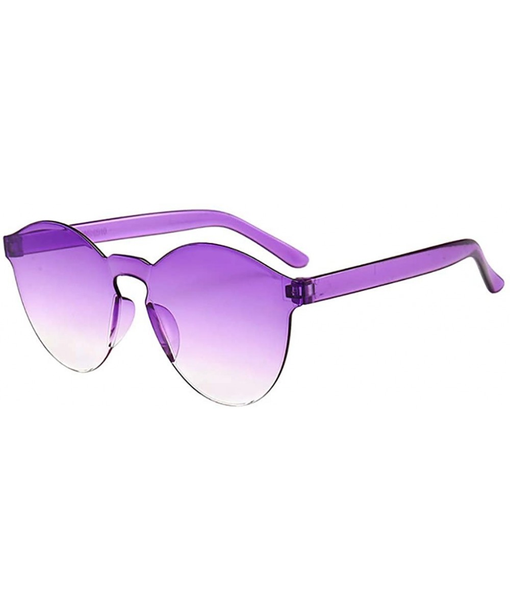 Lovely Rimless Tinted Sunglasses Transparent Candy Color Eyewear for Party Favor (Style N) - C3196LAADS0 $5.34 Rimless