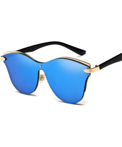 Men's Fashion Women's Oversize Polarized Alloy Frame Mirrored Cat Eye Sunglasses (Color White) - White - CX19945ZYN8 $39.63 C...