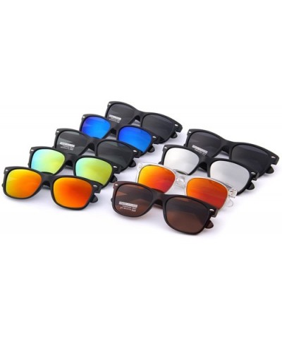 Polarized Unisex Shades Sunglasses for Men Vintage Polarized Sun Glasses S683 - Brown - CG12GP2ERST $7.46 Wayfarer