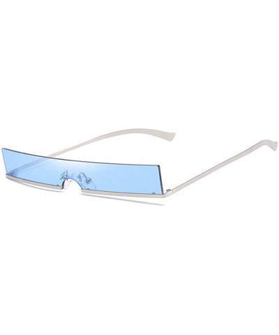 Fashion oversized square sunglasses Unique - Silver-blue - CD18YDMH2L6 $4.89 Square
