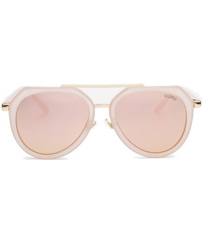 Aviator Polarized Sunglasses for Women Oversized Big frame Mirrored Retro Sunglasses - Pink - C0183TEG0UD $10.54 Aviator