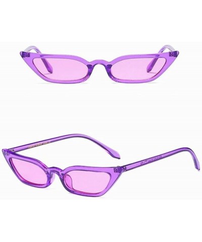 Cat Eye Sunglasses for Women-Tigivemen Vintage Small Frame Eyewear UV400 - Purple - C518RLTONOT $7.20 Cat Eye