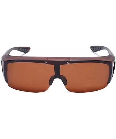 Night Vision Glasses for Driving Polarized Sunglasse UV400 Protection - Brown - Sunglasses - CP18RD6DRH6 $8.60 Rectangular