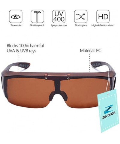 Night Vision Glasses for Driving Polarized Sunglasse UV400 Protection - Brown - Sunglasses - CP18RD6DRH6 $8.60 Rectangular