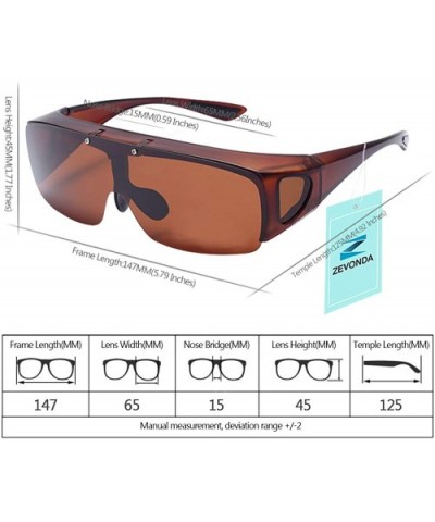 Night Vision Glasses for Driving Polarized Sunglasse UV400 Protection - Brown - Sunglasses - CP18RD6DRH6 $8.60 Rectangular