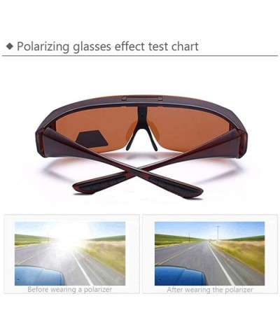 Night Vision Glasses for Driving Polarized Sunglasse UV400 Protection - Brown - Sunglasses - CP18RD6DRH6 $8.60 Rectangular