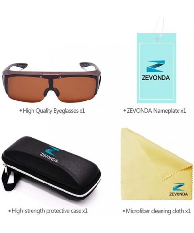 Night Vision Glasses for Driving Polarized Sunglasse UV400 Protection - Brown - Sunglasses - CP18RD6DRH6 $8.60 Rectangular