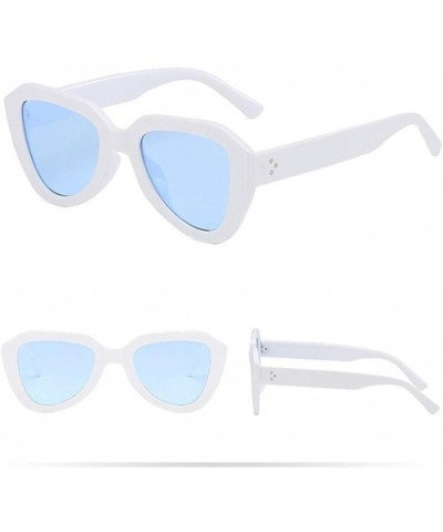 Classic Retro Stylish SunGlasses Man Women Irregular Shape Polarized Sunglasses - White - C218RD0TWE0 $4.66 Sport