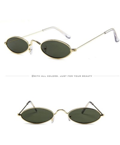 Fashion Mens Womens Retro Small Oval Sunglasses Metal Frame Shades Eyewear - F - C918UHD5M6Q $8.13 Oversized