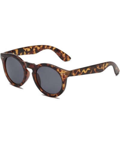 Retro Vintage Classic Unisex Round Circle Fashion Sunglasses - Tortoise - C418WU9U7GX $20.15 Goggle