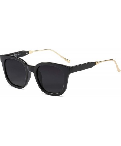 Classic Square Polarized Sunglasses Unisex UV400 Mirrored Glasses SJ2050 - C2 Black Frame/Grey Lens - C0189SL534T $12.22 Sport