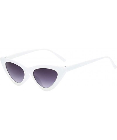 Womens Retro Cat Eye Mirrored Reflective Lenses Cateyes Sunglasses Vintage Shades - E - CW18UDCM8IE $5.82 Cat Eye