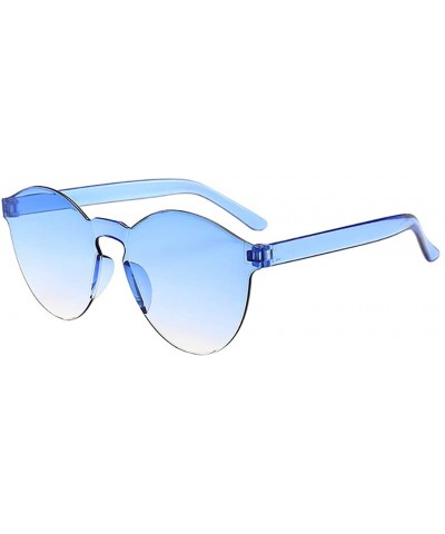 Lovely Rimless Tinted Sunglasses Transparent Candy Color Eyewear for Party Favor (Style J) - C7196M876R9 $5.62 Rimless