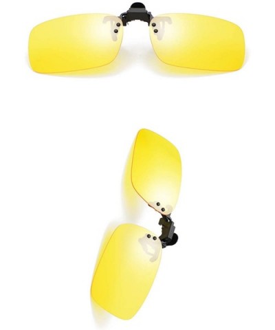 Clip-on Sunglasses for Men Flip Up Rimless Sunglasses for Prescription Glasses - Polarized-yellow - CO196OMH0ES $5.93 Rimless