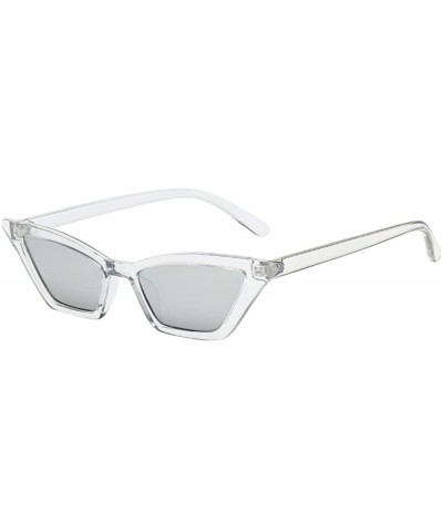 Women's Vintage Cat Eye Sunglasses Ladies Luxury 90's Cateye Sunglasses Retro UV400 Protective Square Eyewear - E - CT195IGD2...