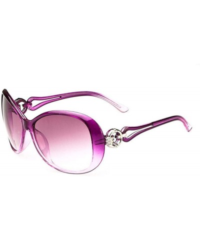 Women Sunglasses Fashion Oval Shape UV400 Framed Sunglasses Retro Goggles Eyeglasses - Color 7 - C718WIOKH5T $6.27 Oversized