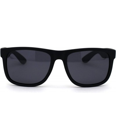 Anti-glare Polarized Lens Hipster Horn Rim Light Weight Sunglasses - Matte Black Black - CL195KMCAH8 $10.79 Rectangular