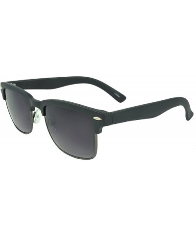 Vintage Retro Eyewear Sandalwood Square Fashion Sunglasses - Matte-black - C111I0I3UIF $10.06 Square