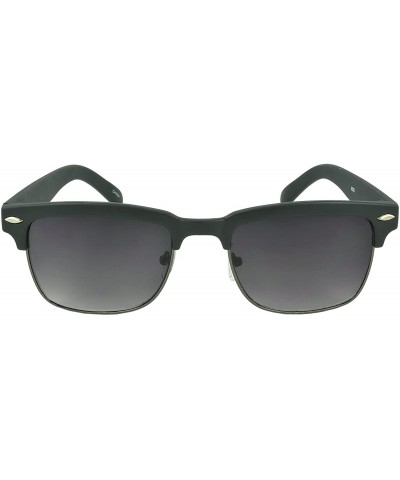 Vintage Retro Eyewear Sandalwood Square Fashion Sunglasses - Matte-black - C111I0I3UIF $10.06 Square