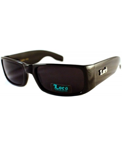 Black Locs Sunglasses Men's Rectangular Gangster Shades - C5180D45MYA $8.57 Rectangular
