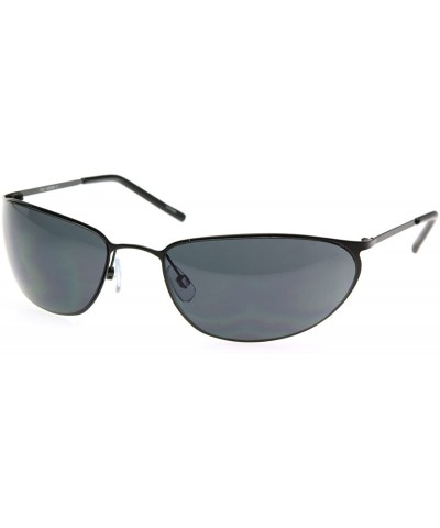 Matrix NEO Metal Wire Frame Glasses Movie Inspired Sunglasses - Black - C4116Q2JBUD $13.76 Rectangular