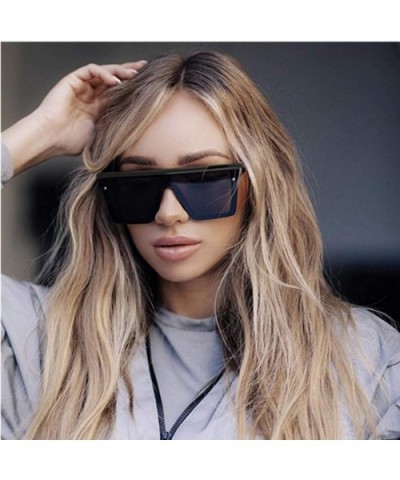 Vintage Ovesized Sunglasses Women Shades Luxury Brand RimlSquare Sun Glasses Men Black Dames - K32446-c7bluegray - CX19852RSO...