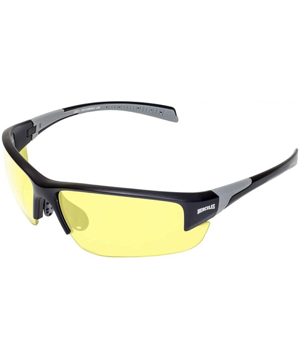 Eyewear Hercules 7 Safety Glasses Black Frame - Yellow - C518GGKD24R $11.60 Sport