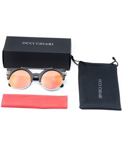Classic Cat Eye Polaroid Lens Sunglasses Acetate Frame with Spring Hinges for women - F-black/Orange - CE18G42OCOU $11.64 Cat...
