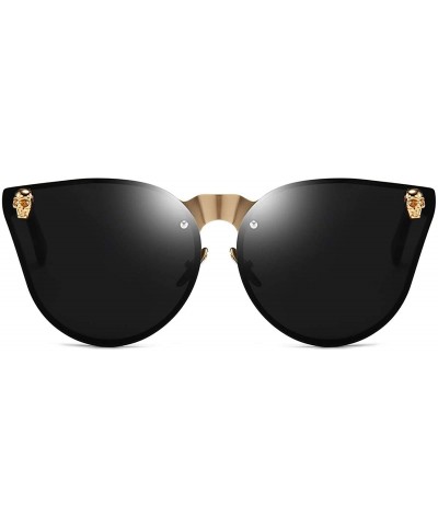 Rimless Skull Design Cat Eye Sunglasses UV400 Protection - C2 rimlessgold Frame+black Lens - CS189LAMHNS $9.14 Cat Eye