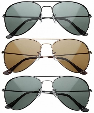 Classic Large Polarized Aviator Sunglasses 3 Pack - CT110ZM3E3F $7.02 Wayfarer